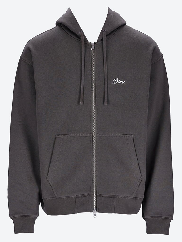 Cursive small logo zip hoodie 1