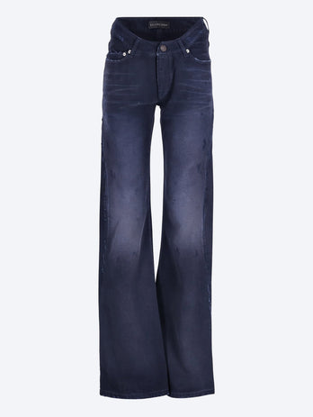 Curved waist pants