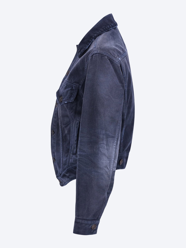 Jeansjacke mit geschwungenem Bund 2
