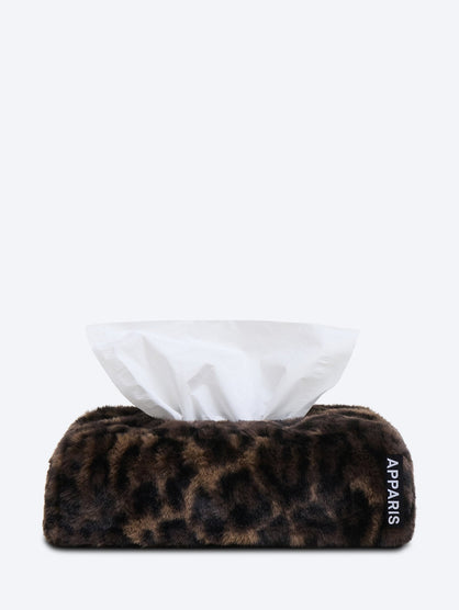 Davey long tissue box cover dark leopard