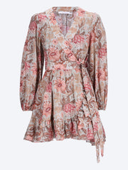 Daylight mini wrap frill dress ref: