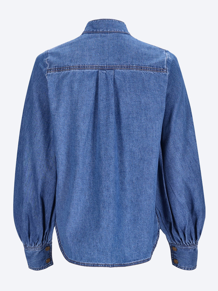 Denim applique shirt 3