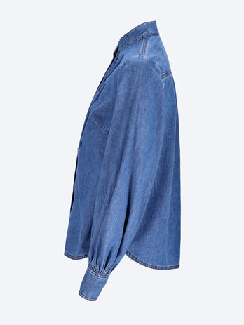 Denim applique shirt