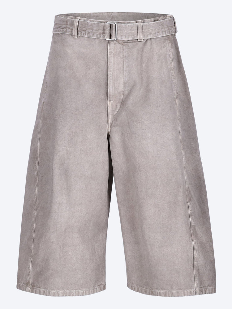 Denim belted shorts 1