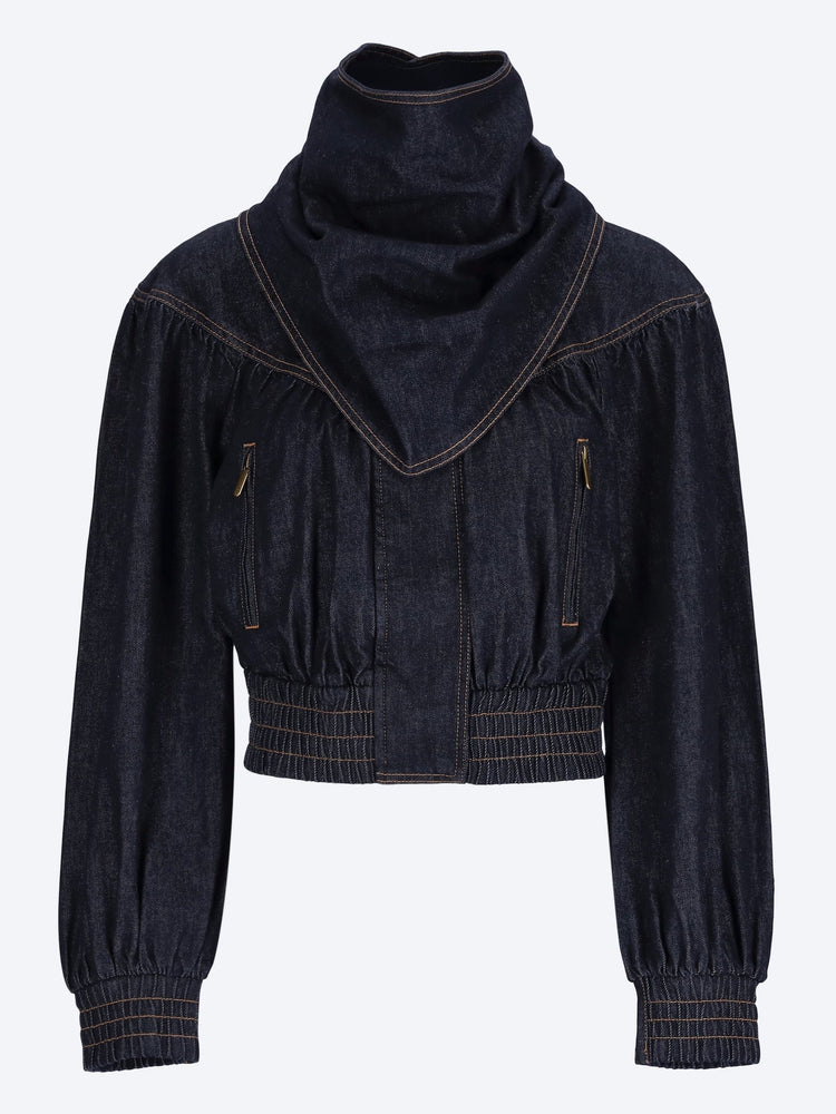 Denim handkerchief bomber jacket 2