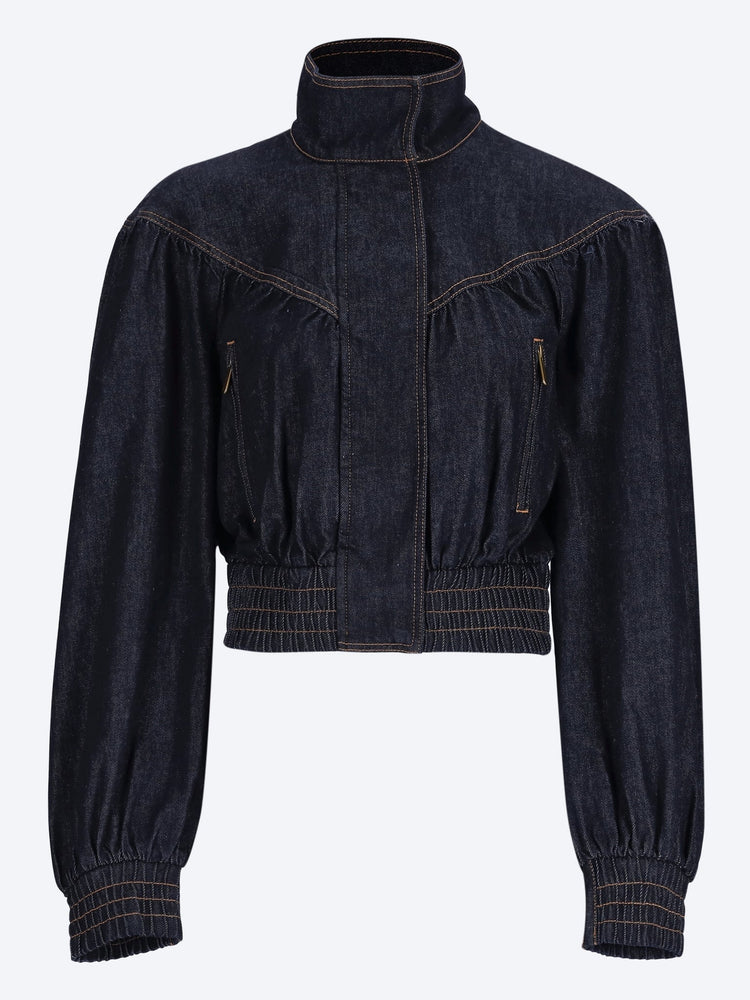 Denim handkerchief bomber jacket 1