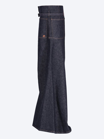 Denim palazzo pants