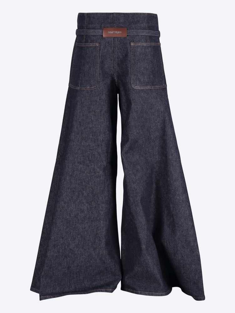 Denim palazzo pants 3