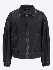 Denim stone washed studs jacket ref: