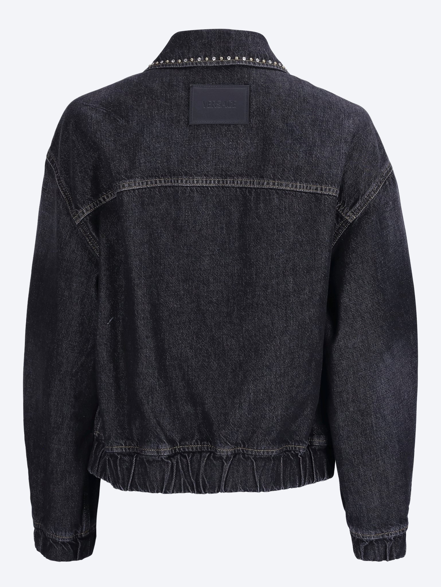 Denim stone washed studs jacket 3