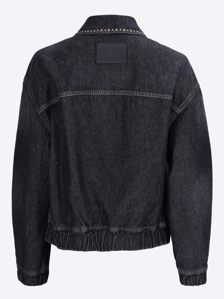 Denim stone washed studs jacket 3