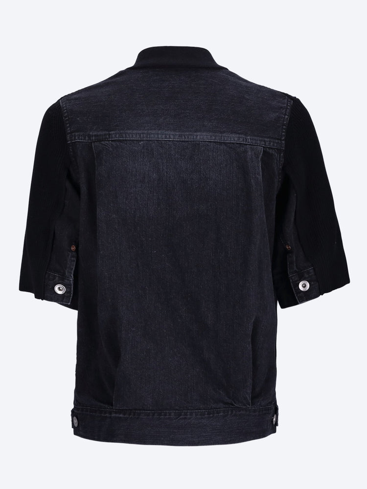 Denim x knit cardigan 3