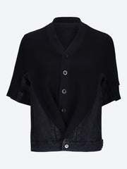 Denim x knit cardigan ref: