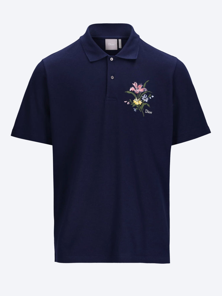 Dior secret garden motif relaxed fit polo shirt 1