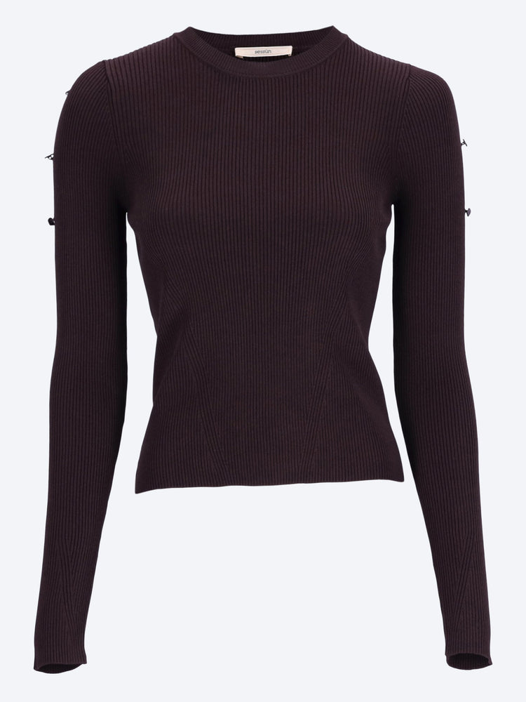Dizerio ribbed crewneck sweater 1