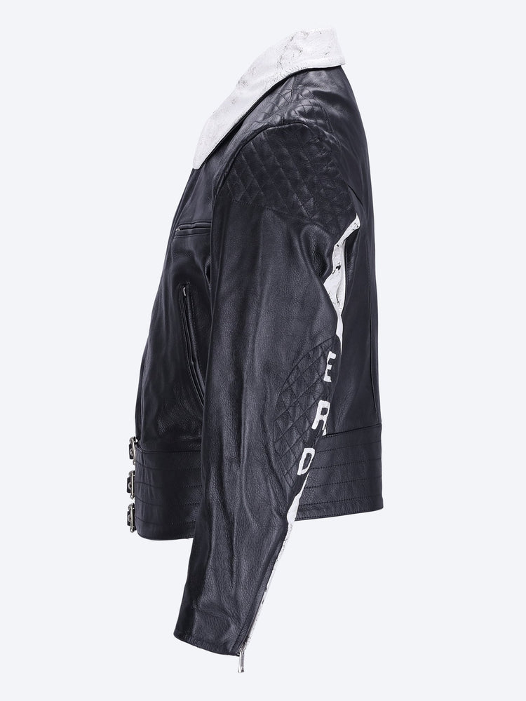 Chien en veste de cuir de retenue 2