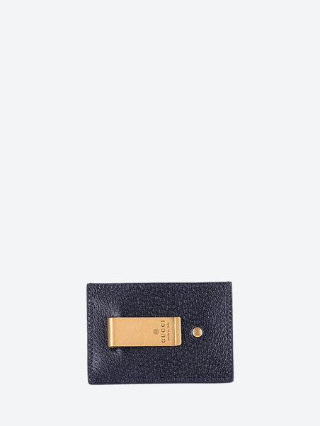 Portefeuille avec pince à billets en cuir GG Marmont