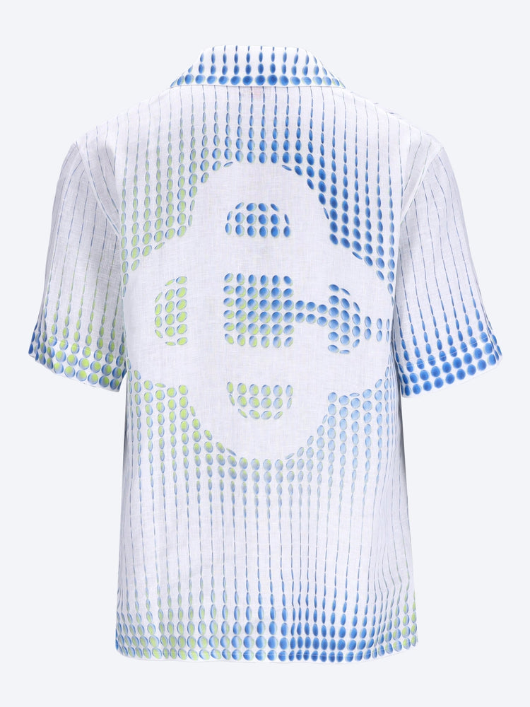 Dots cuban collar short sleeve shirt 2