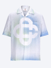 Dots cuban collar short sleeve shirt ref: