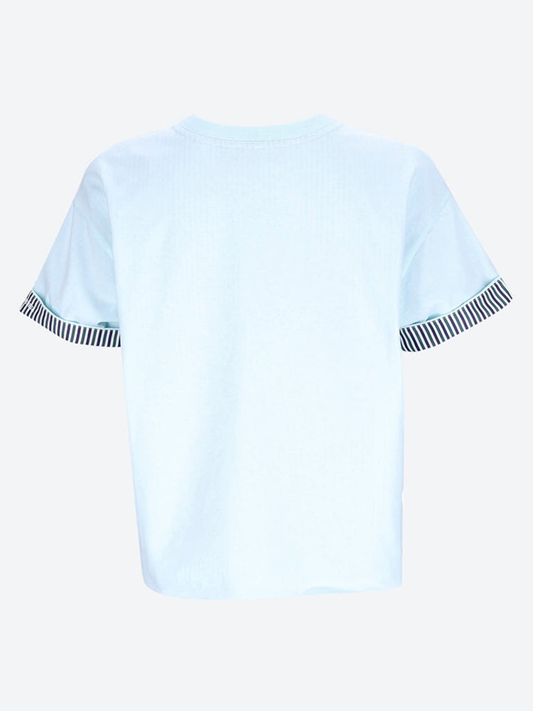 Double Layer Striped Cotton T-Shirt 2