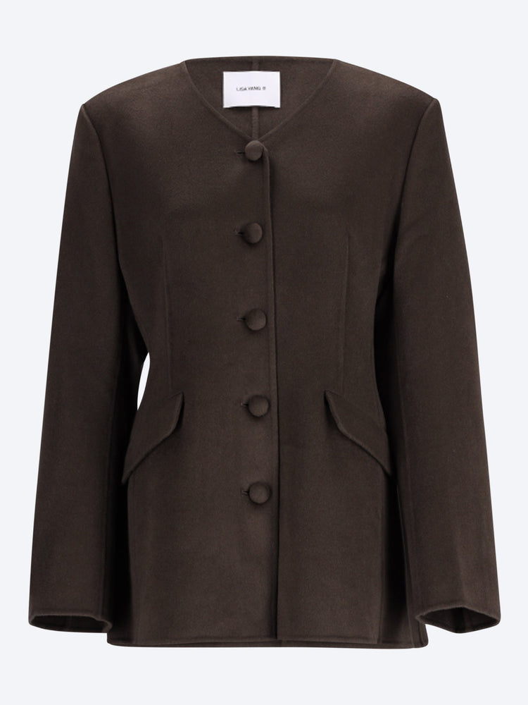 Taillierter Doublé-Blazer mit V-Ausschnitt 1