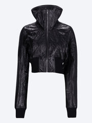 Kurz geschnittene Dracuflight-Bomberjacke aus Leder mit Polsterung ref:
