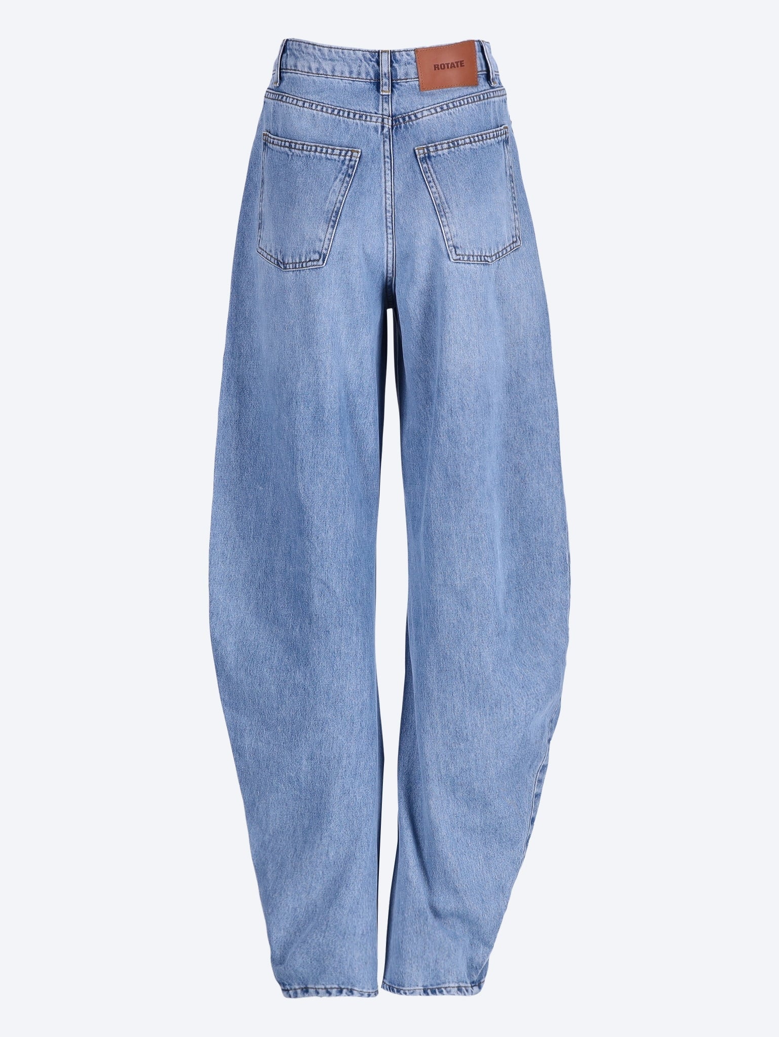 Draped barrel leg jeans 3