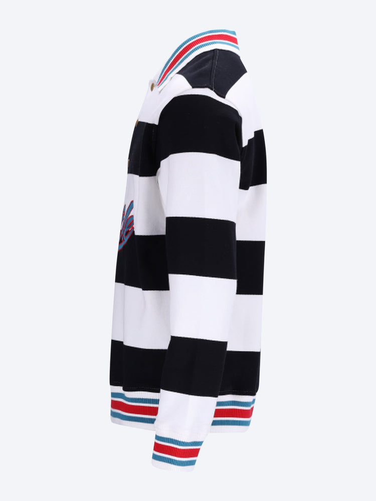 Drôle embroidered stripes polo 2