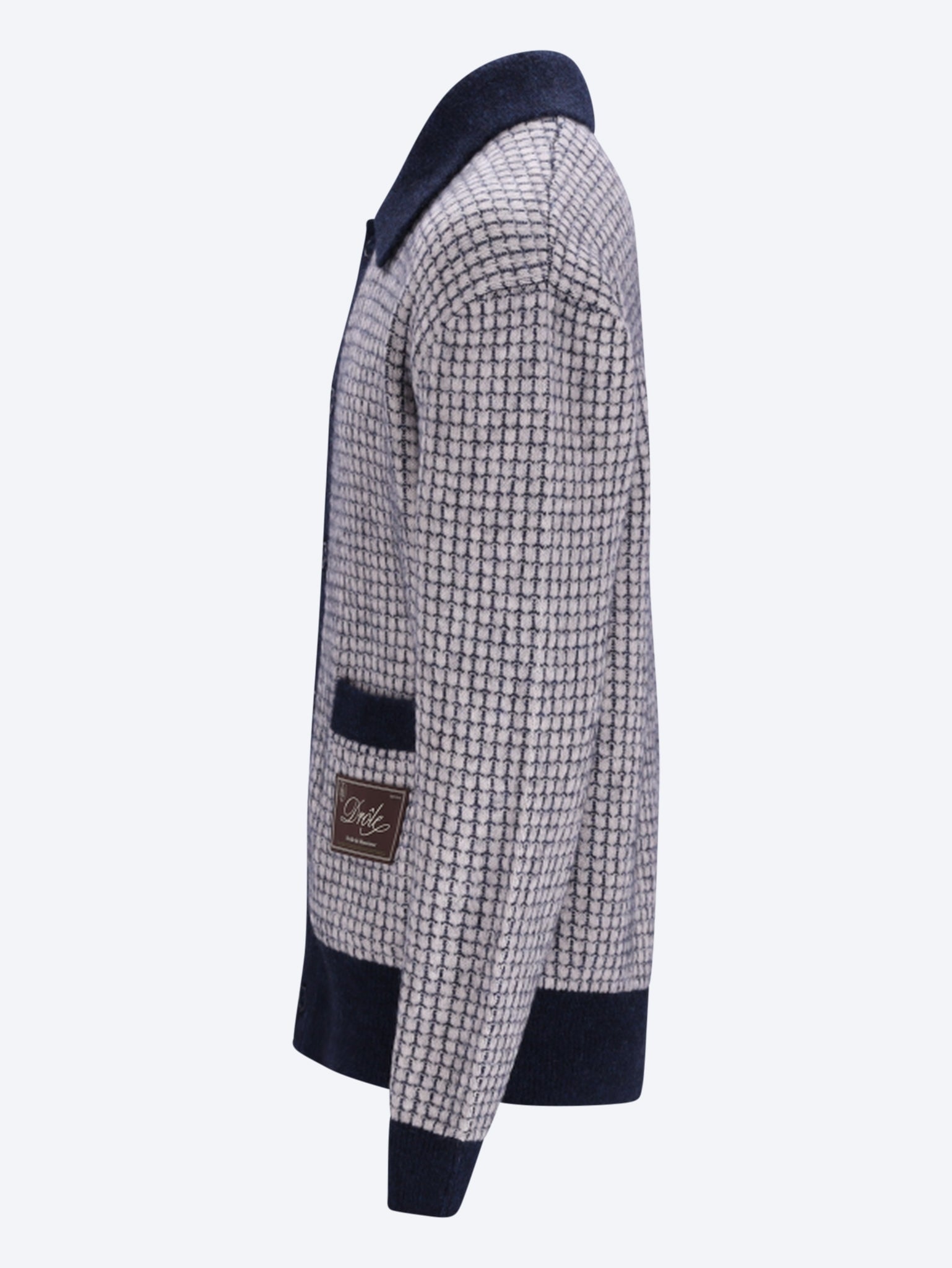 Cardigan maille gaufré patch Drùle 2
