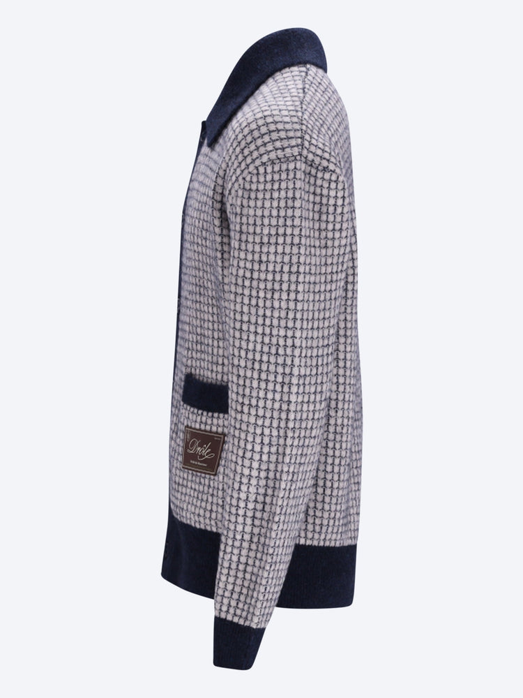 Cardigan maille gaufré patch Drùle 2