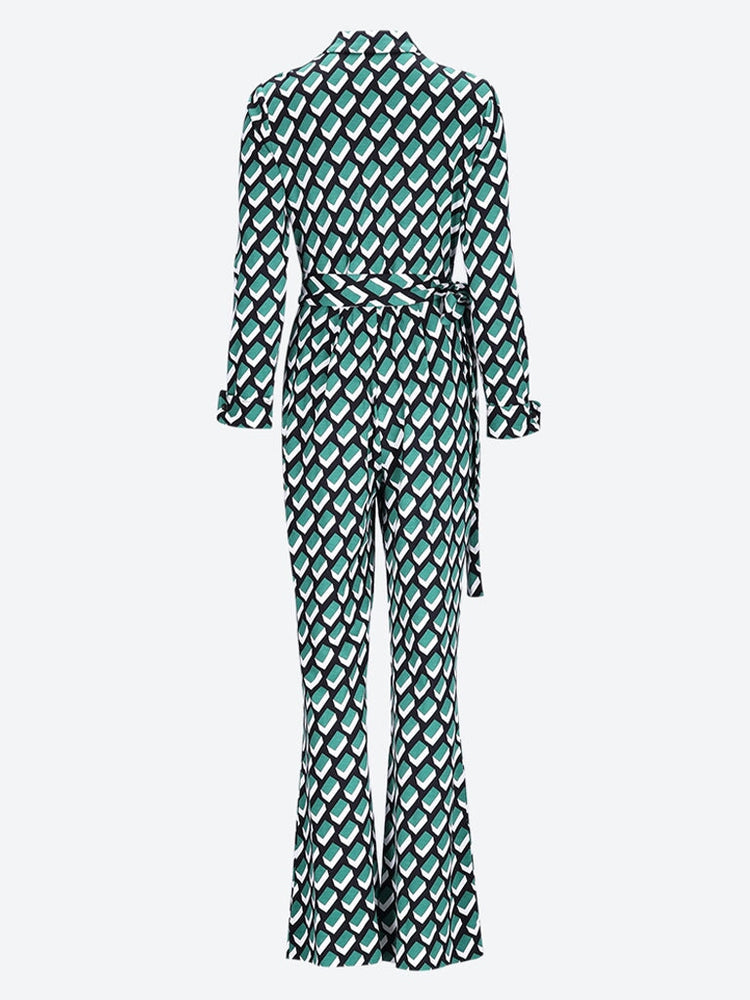 Dvf silk jumpsuit on sale