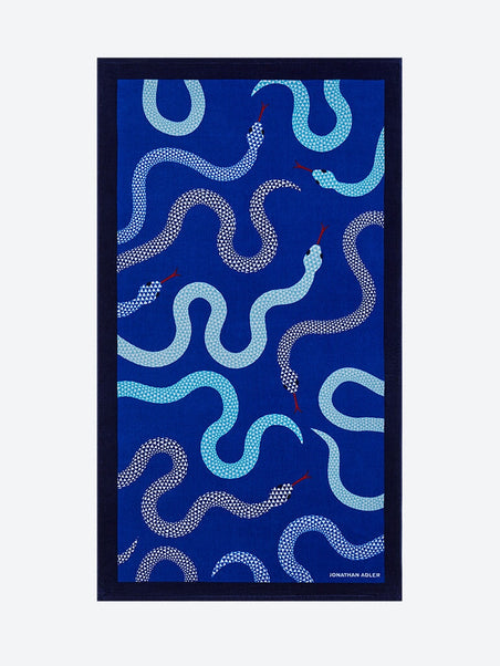 Eden beach towel blue