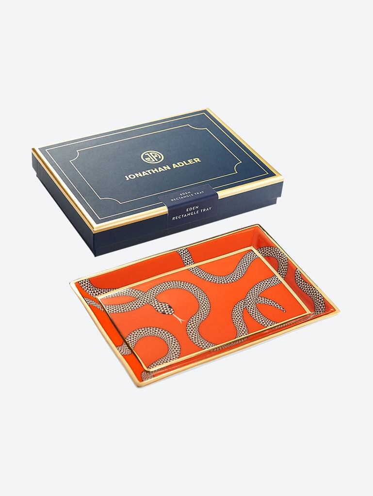 Eden rectangular tray orange 1