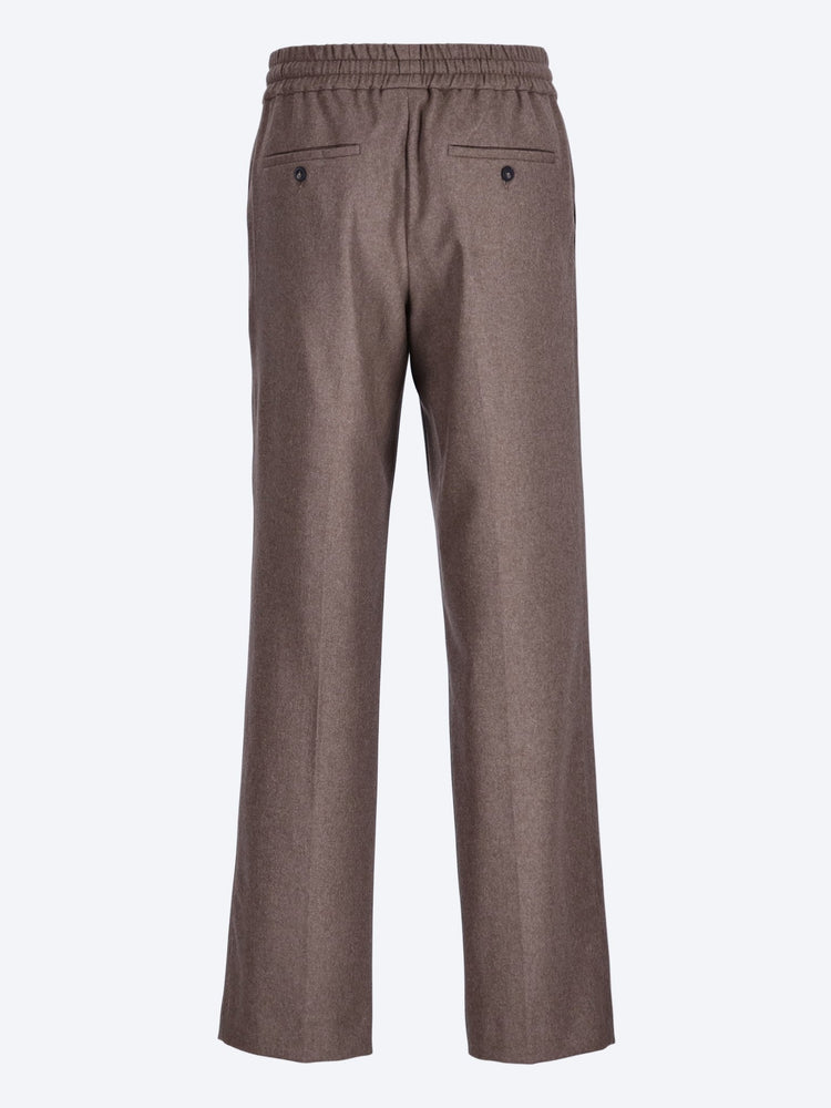 Elastic waist flannel pants 3