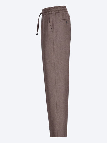 Elastic waist flannel pants