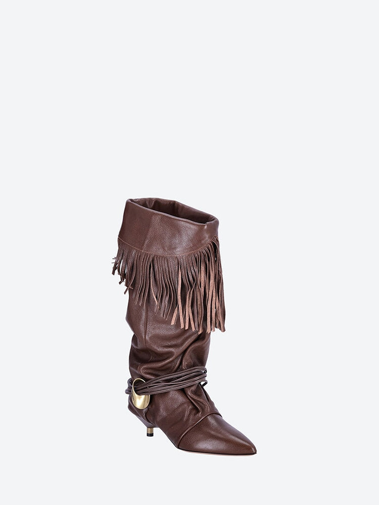 ISABEL MARANT WOMEN SHOES BOOTS Elten fringe leather boots