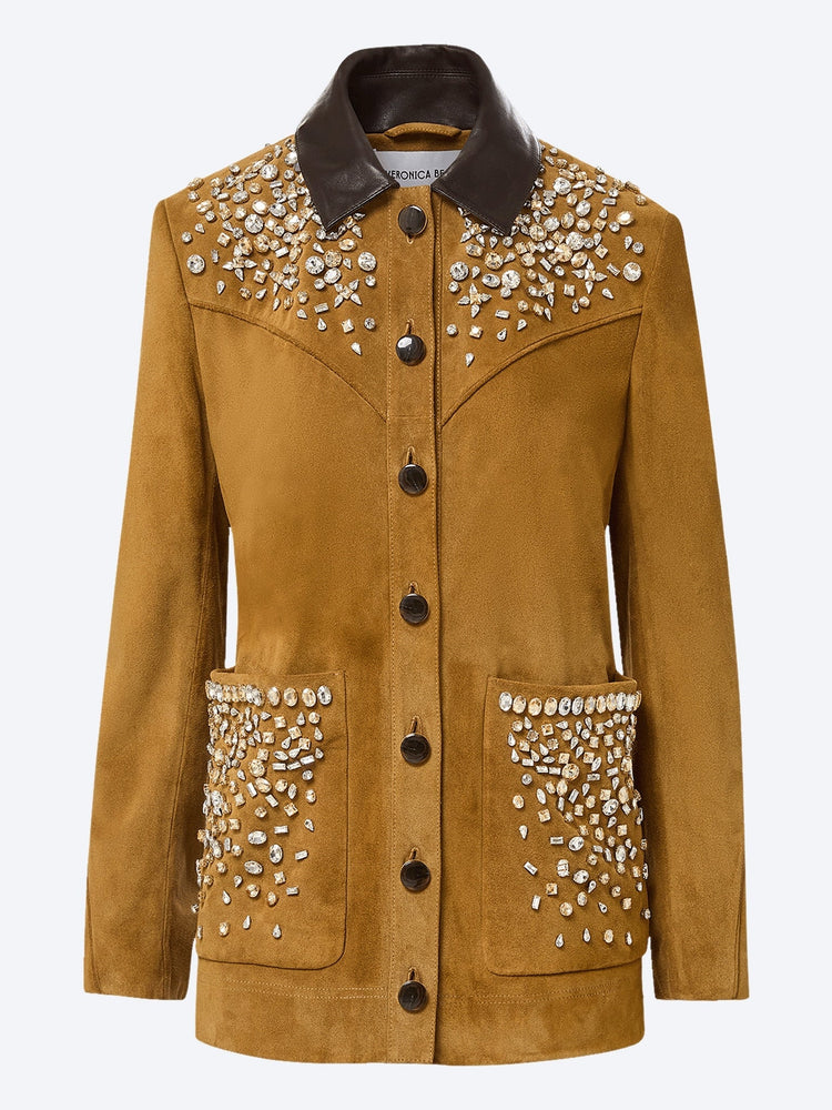 Manteau en cuir Shannon ornementé 1