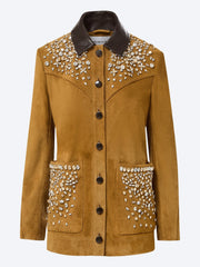 Manteau en cuir Shannon ornementé ref: