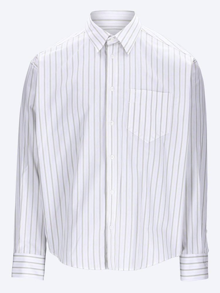 Embossed ami de coeur boxy long sleeves shirt 1