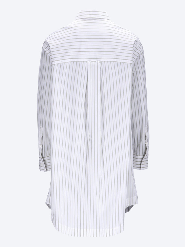 Embossed ami de coeur long sleeve wide shirt dress 3