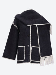 Jacke mit besticktem Schal ref: