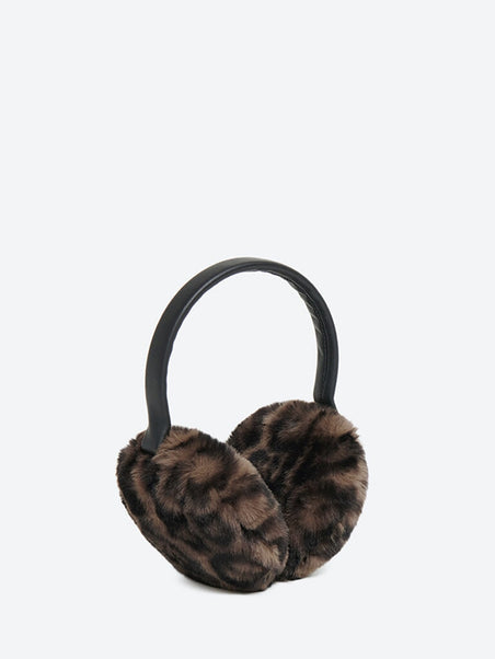 Esme Dark Leopard Earmuffs