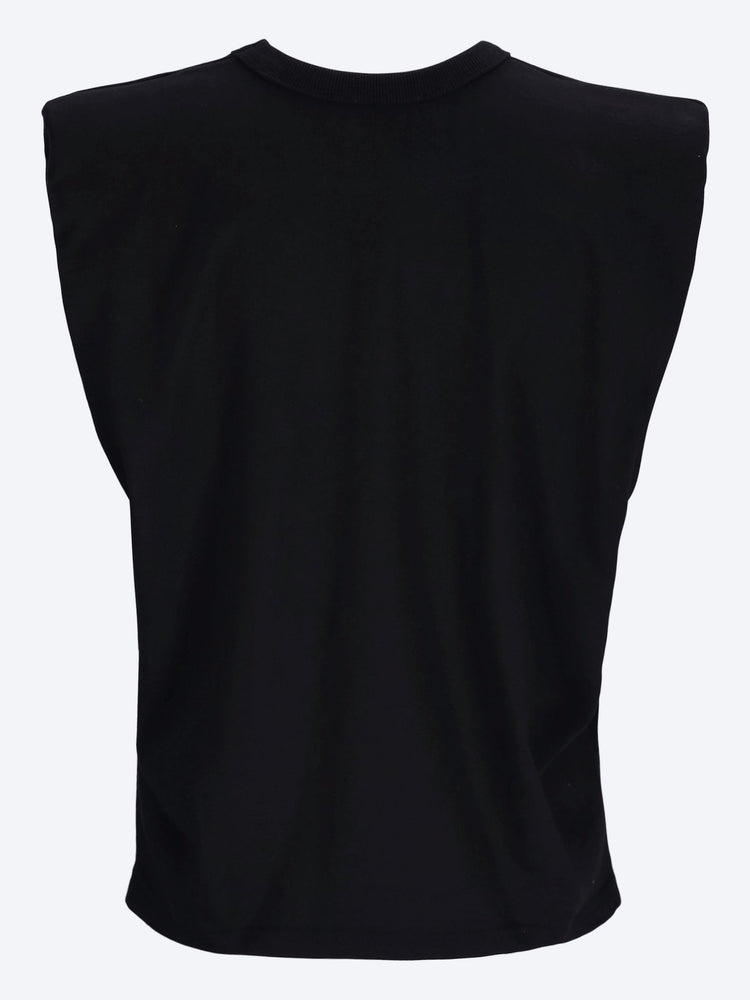 T-shirt musclé aux épaules matelassées Eva 3