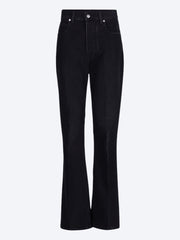 Schlagjeans aus verblasstem schwarzem Denim ref: