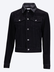 Ausgebleichte schwarze Jeansjacke ref: