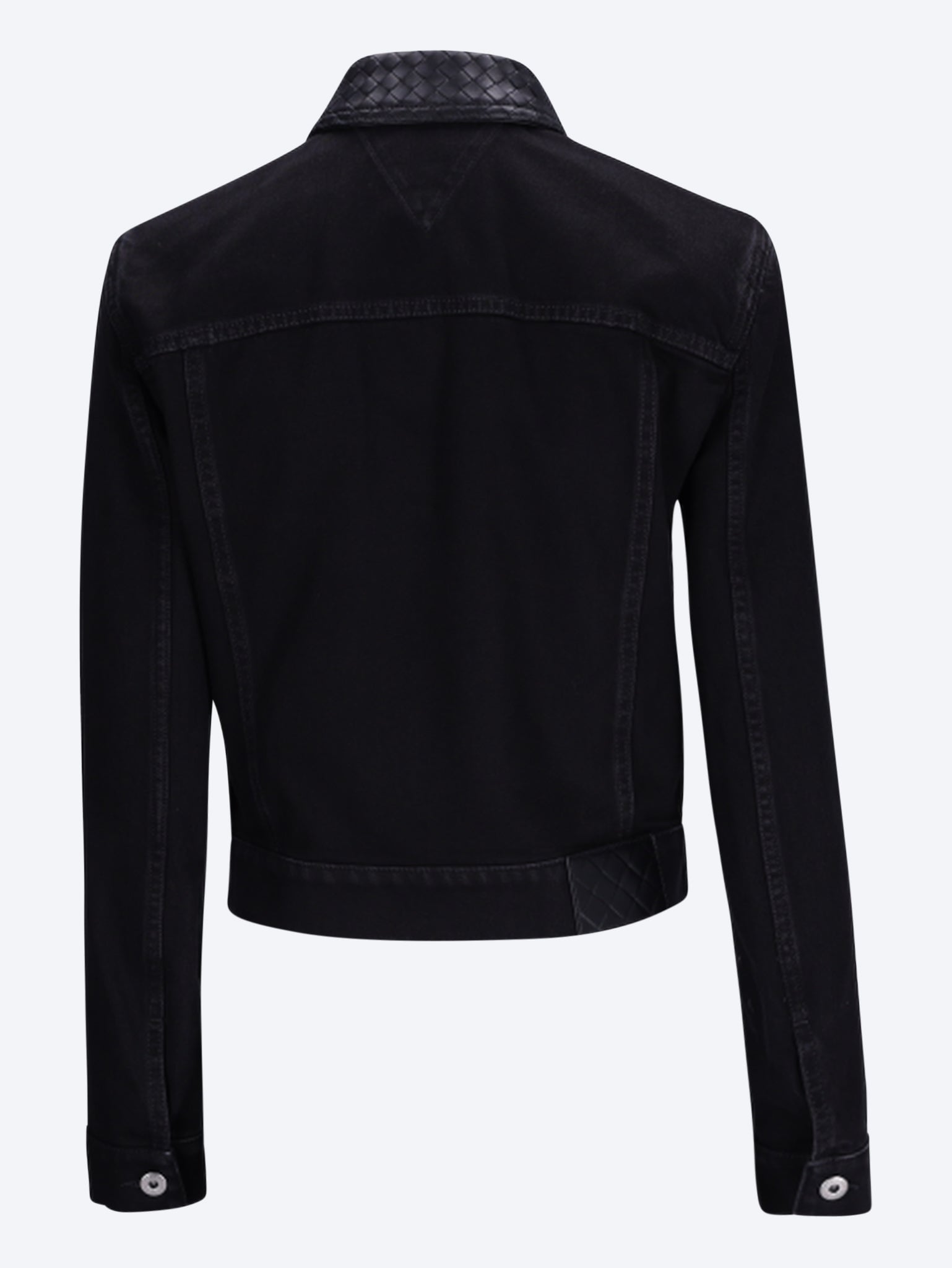 Ausgebleichte schwarze Jeansjacke 3