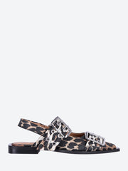 Feminine buckle print ballerinas ref: