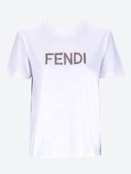 T-shirt de broderie Fendi