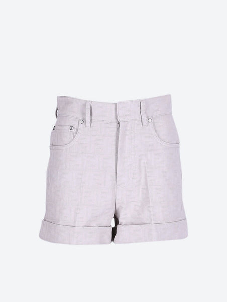 Ff jacquard denim shorts