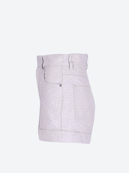 Ff jacquard denim shorts